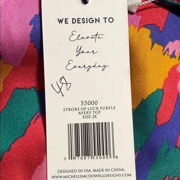 Colorful Abstract Blouse - Picture 4 of 4